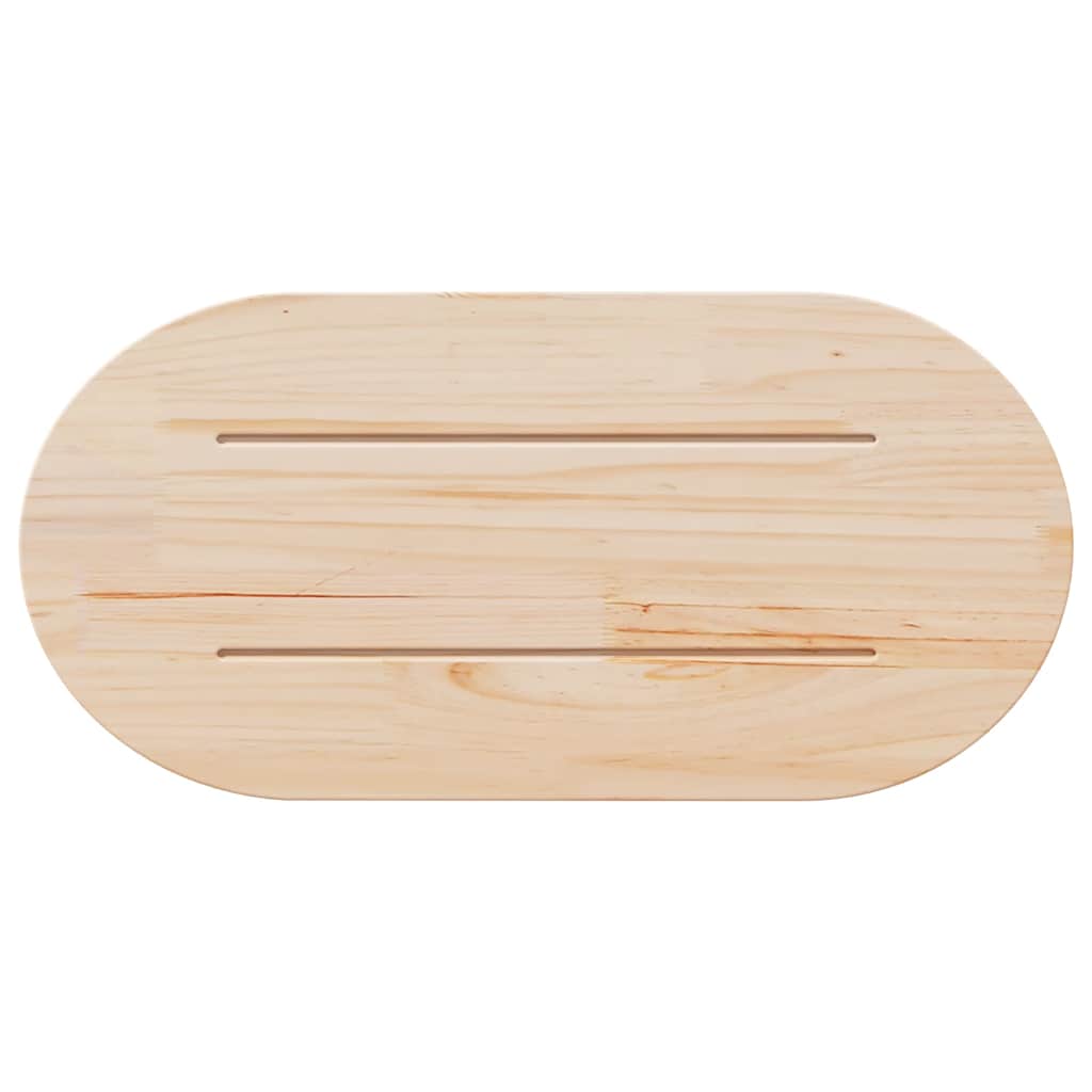 vidaXL Table Top 60x30x2.5 cm Solid Wood Pine Oval
