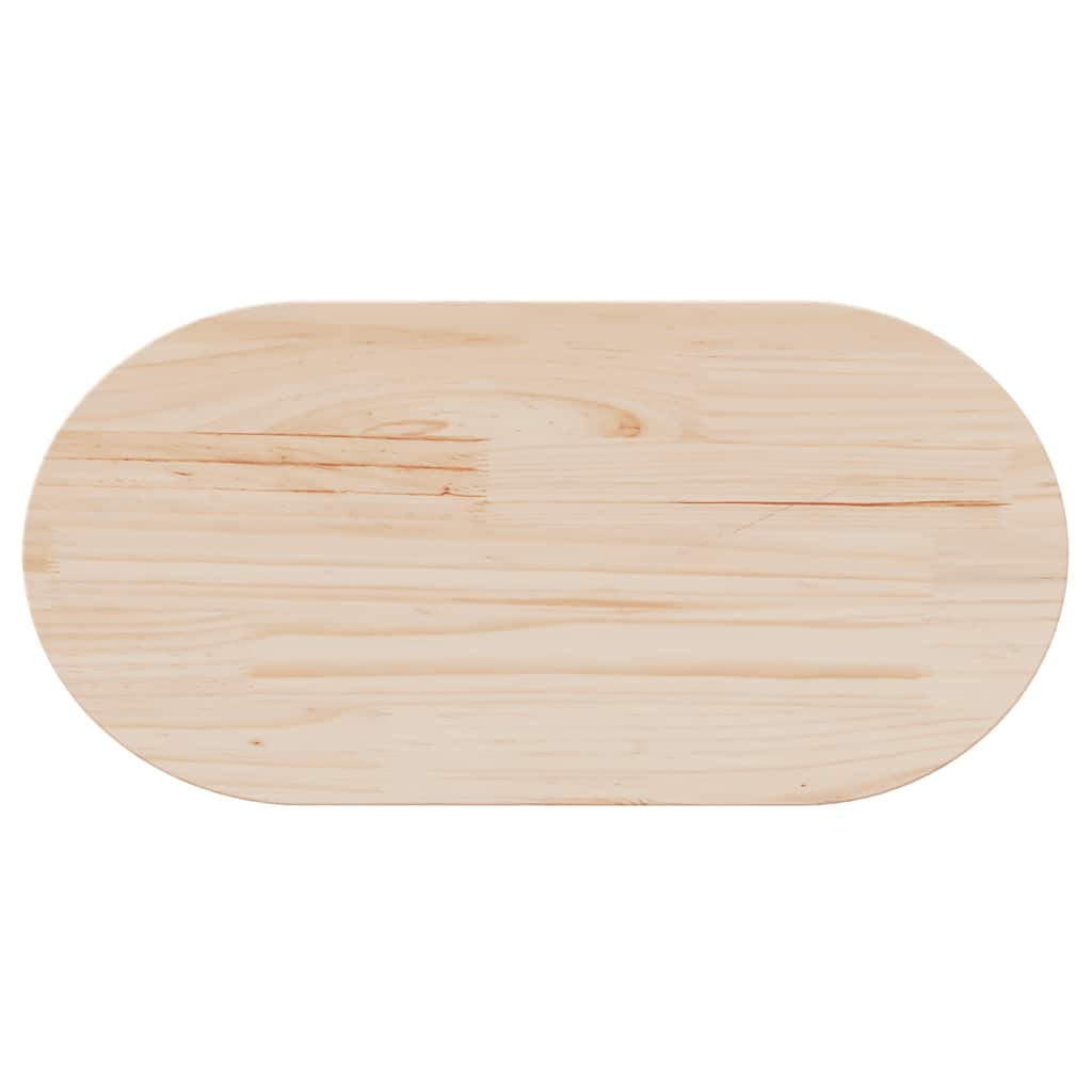vidaXL Table Top 60x30x2.5 cm Solid Wood Pine Oval