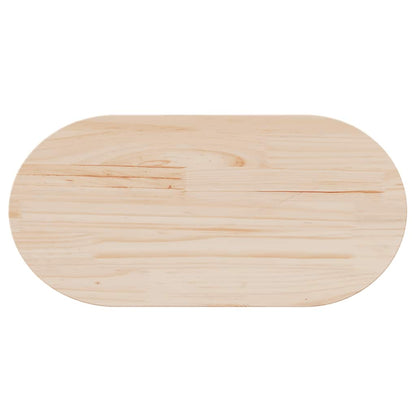 vidaXL Table Top 60x30x2.5 cm Solid Wood Pine Oval
