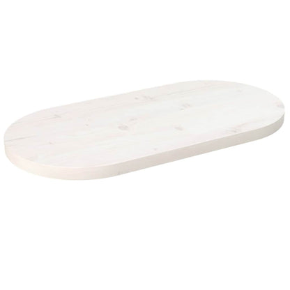 vidaXL Table Top White 60x30x2.5 cm Solid Wood Pine Oval
