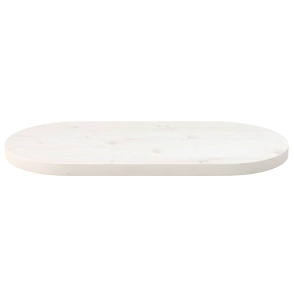 vidaXL Table Top White 60x30x2.5 cm Solid Wood Pine Oval