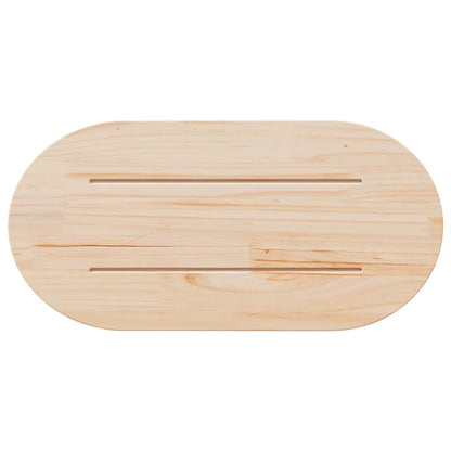 vidaXL Table Top White 60x30x2.5 cm Solid Wood Pine Oval