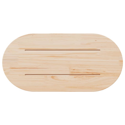 vidaXL Table Top White 70x35x2.5 cm Solid Wood Pine Oval