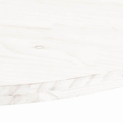 vidaXL Table Top White 70x35x2.5 cm Solid Wood Pine Oval