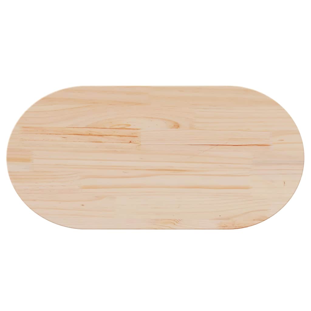 vidaXL Table Top 80x40x2.5 cm Solid Wood Pine Oval