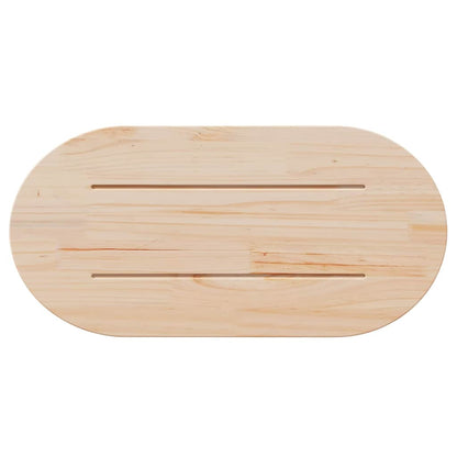 vidaXL Table Top White 80x40x2.5 cm Solid Wood Pine Oval