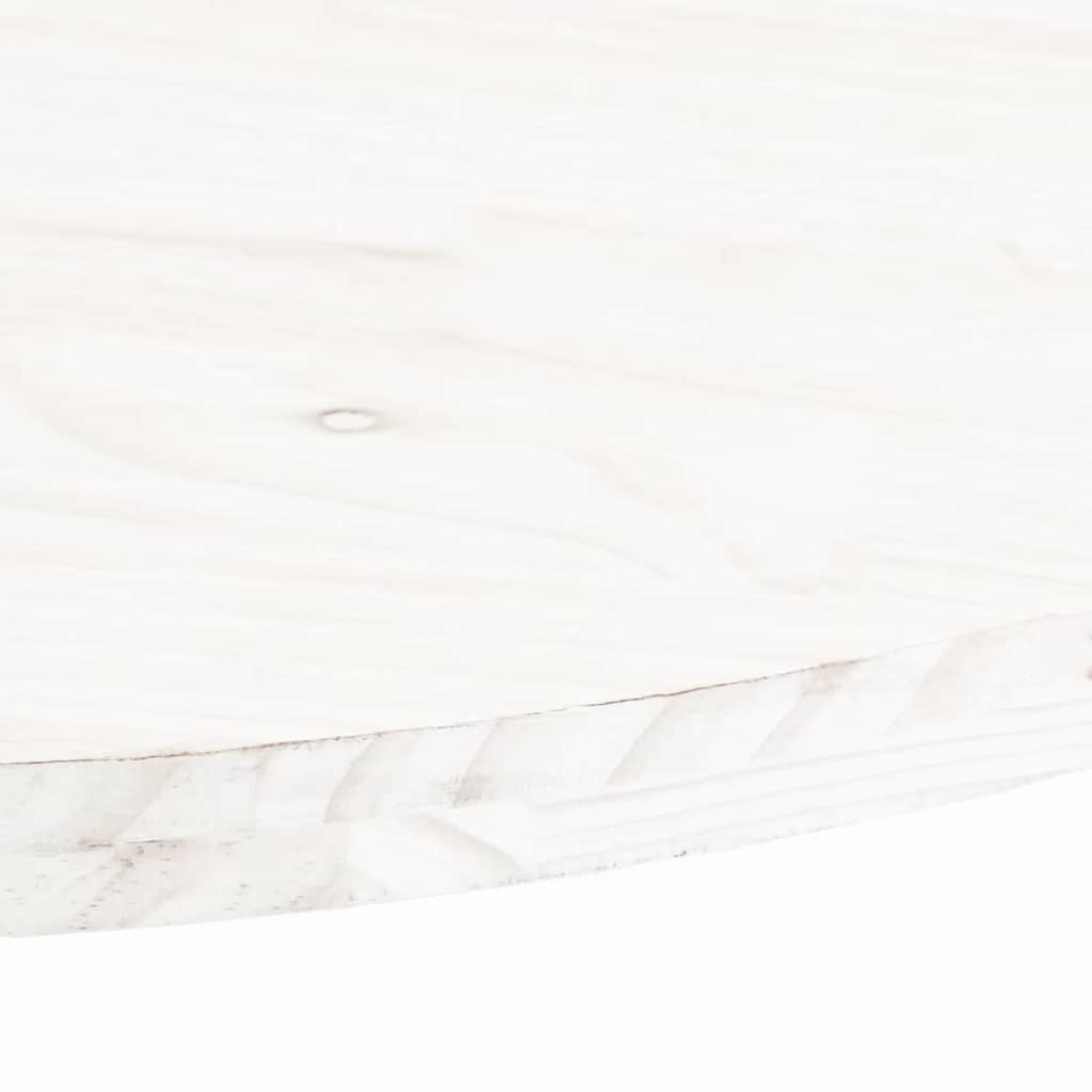 vidaXL Table Top White 80x40x2.5 cm Solid Wood Pine Oval