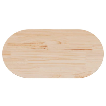 vidaXL Table Top 90x45x2.5 cm Solid Wood Pine Oval