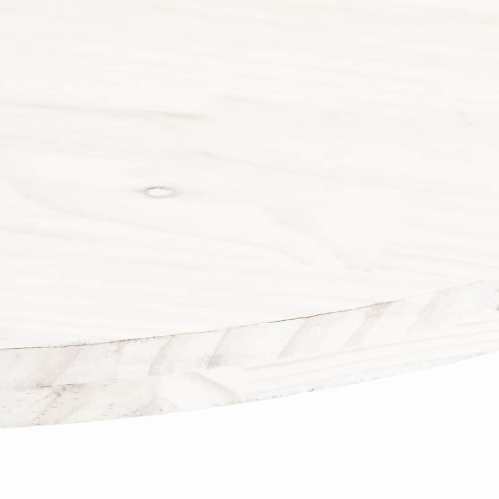 vidaXL Table Top White 90x45x2.5 cm Solid Wood Pine Oval