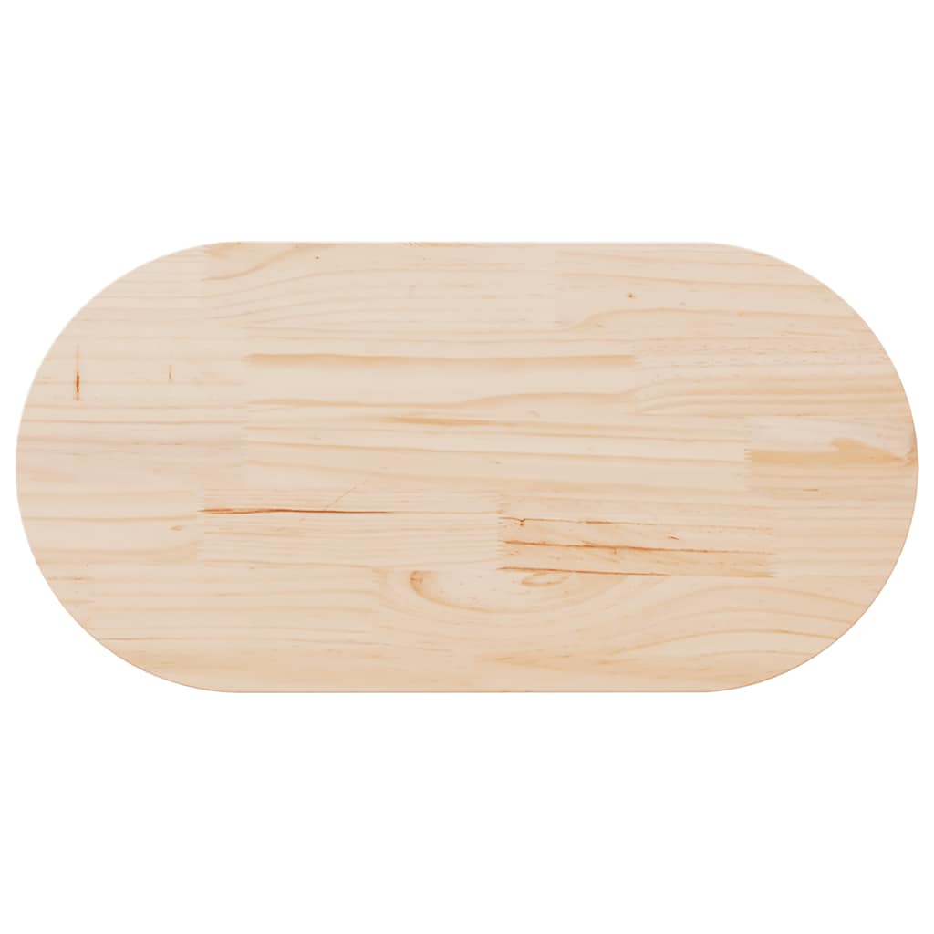 vidaXL Table Top 100x50x2.5 cm Solid Wood Pine Oval