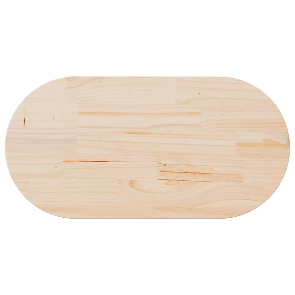 vidaXL Table Top 110x55x2.5 cm Solid Wood Pine Oval
