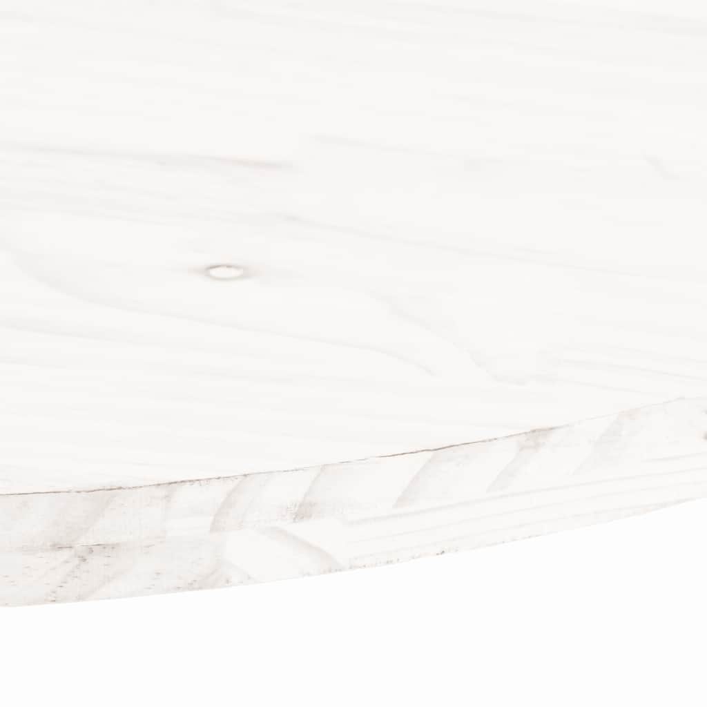 vidaXL Table Top White 110x55x2.5 cm Solid Wood Pine Oval