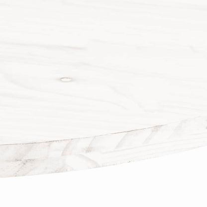 vidaXL Table Top White 110x55x2.5 cm Solid Wood Pine Oval