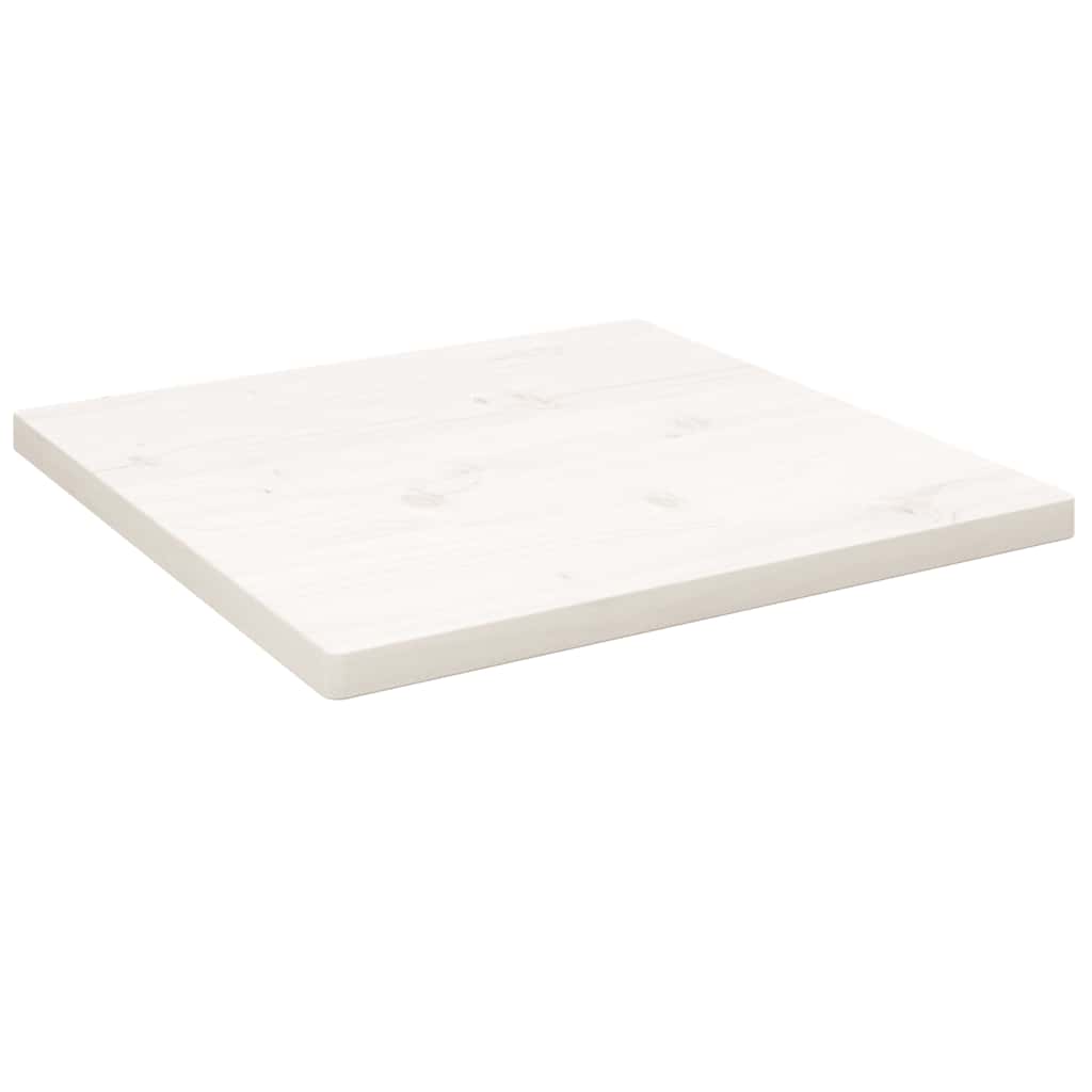vidaXL Table Top | White | Solid pine wood | 40x40 cm | Rounded corners surface