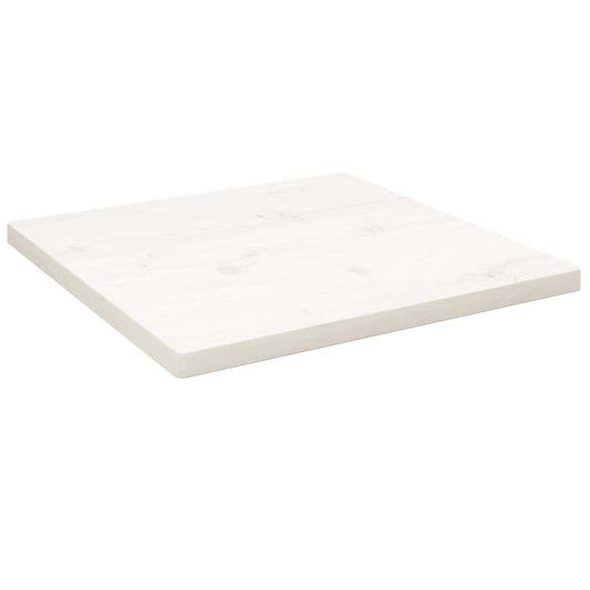 vidaXL Table Top | White | Solid pine wood | 40x40 cm | Rounded corners surface