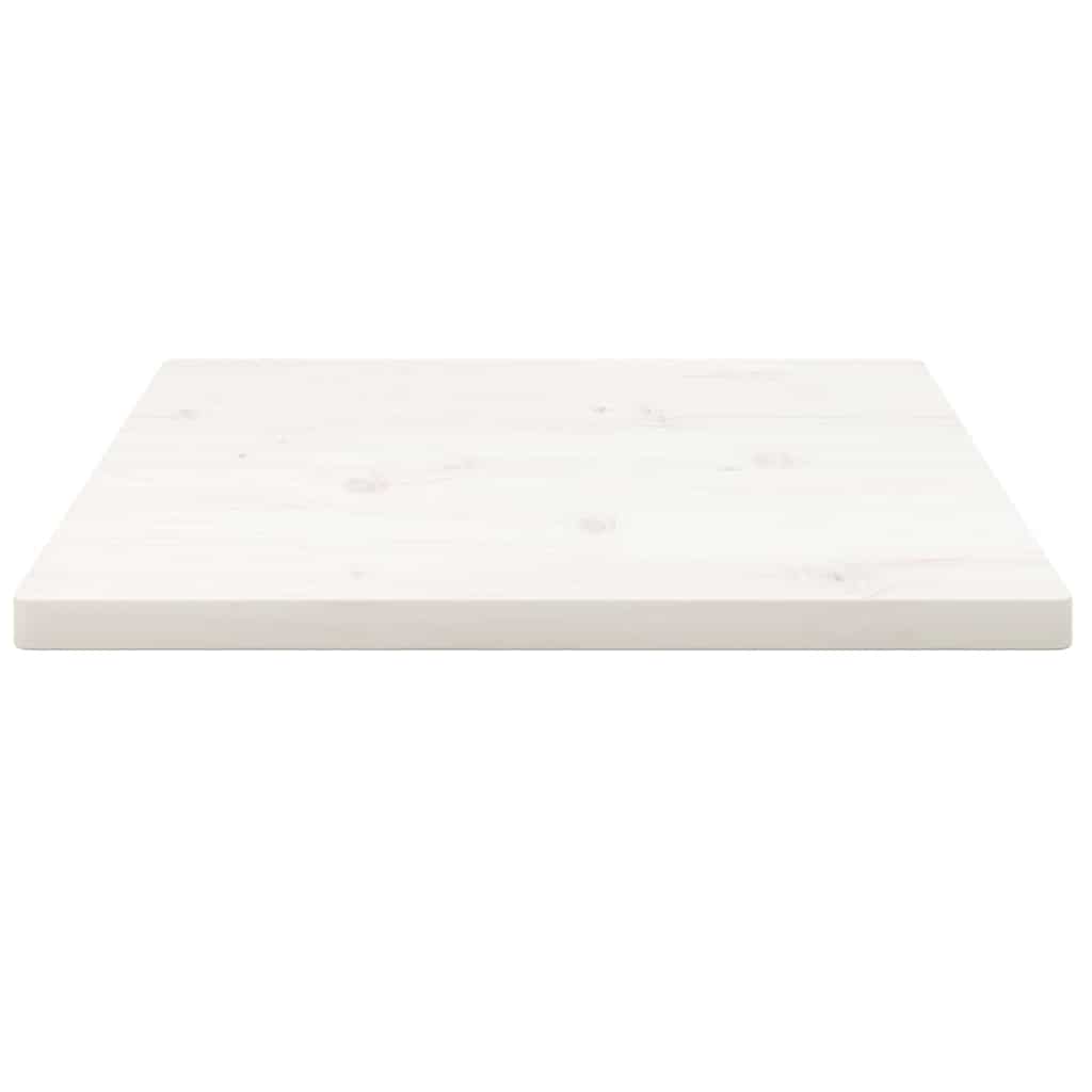 vidaXL Table Top | White | Solid pine wood | 40x40 cm | Rounded corners surface