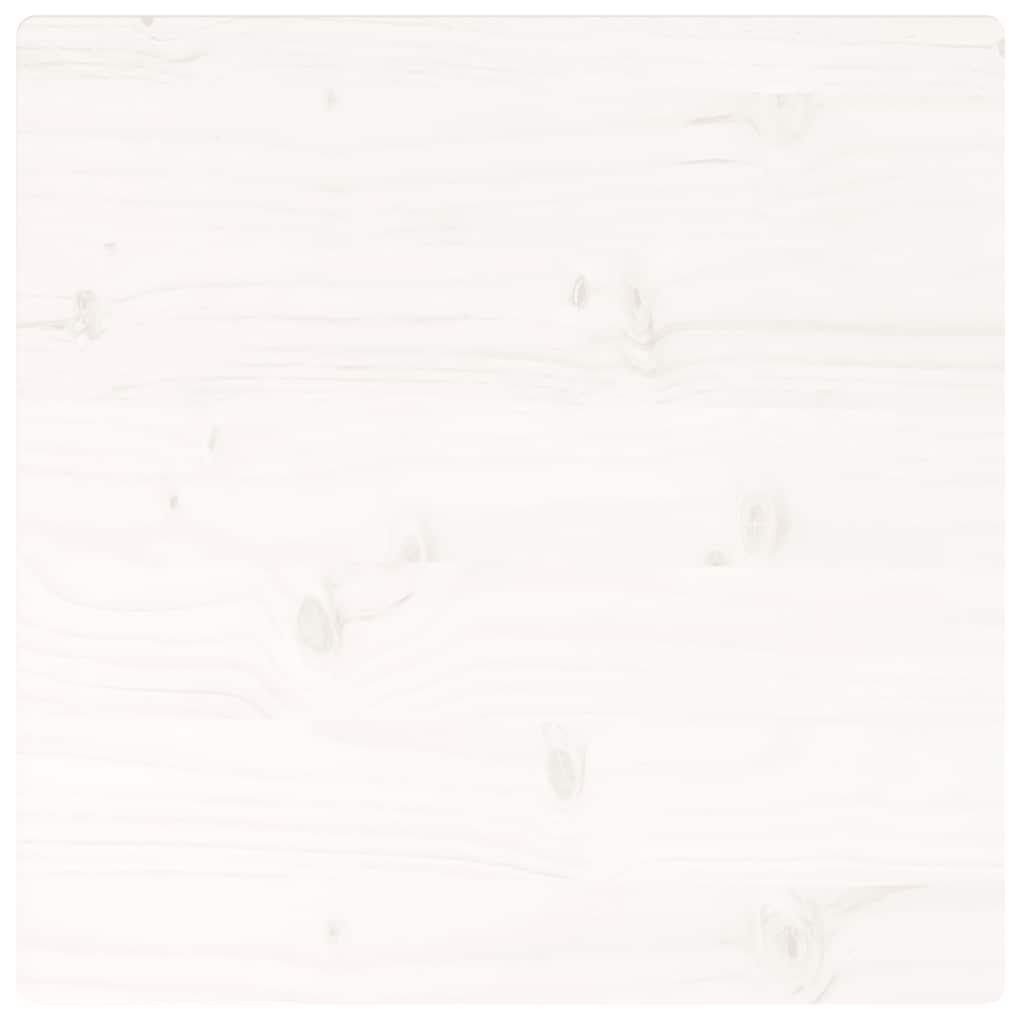 vidaXL Table Top | White | Solid pine wood | 40x40 cm | Rounded corners surface