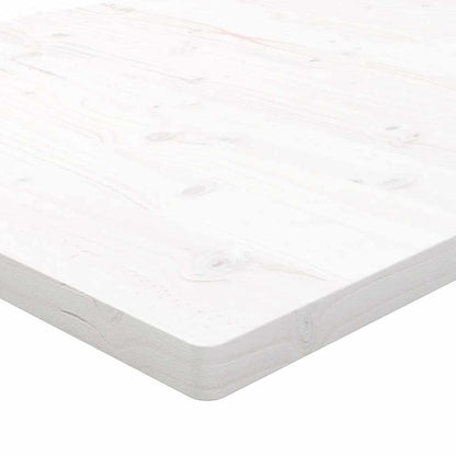 vidaXL Table Top | White | Solid pine wood | 40x40 cm | Rounded corners surface