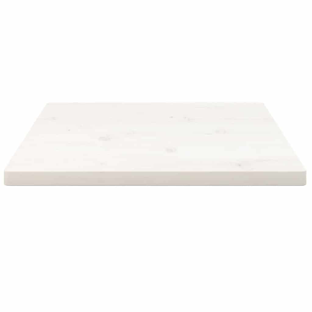 vidaXL Table Top | White | Solid Pine Wood | 60x60cm | Rounded corners surface