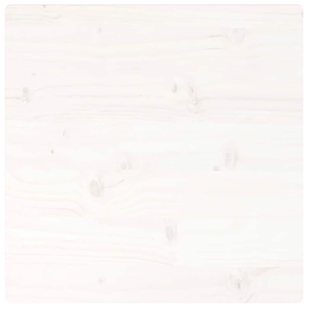 vidaXL Table Top | White | Solid Pine Wood | 60x60cm | Rounded corners surface