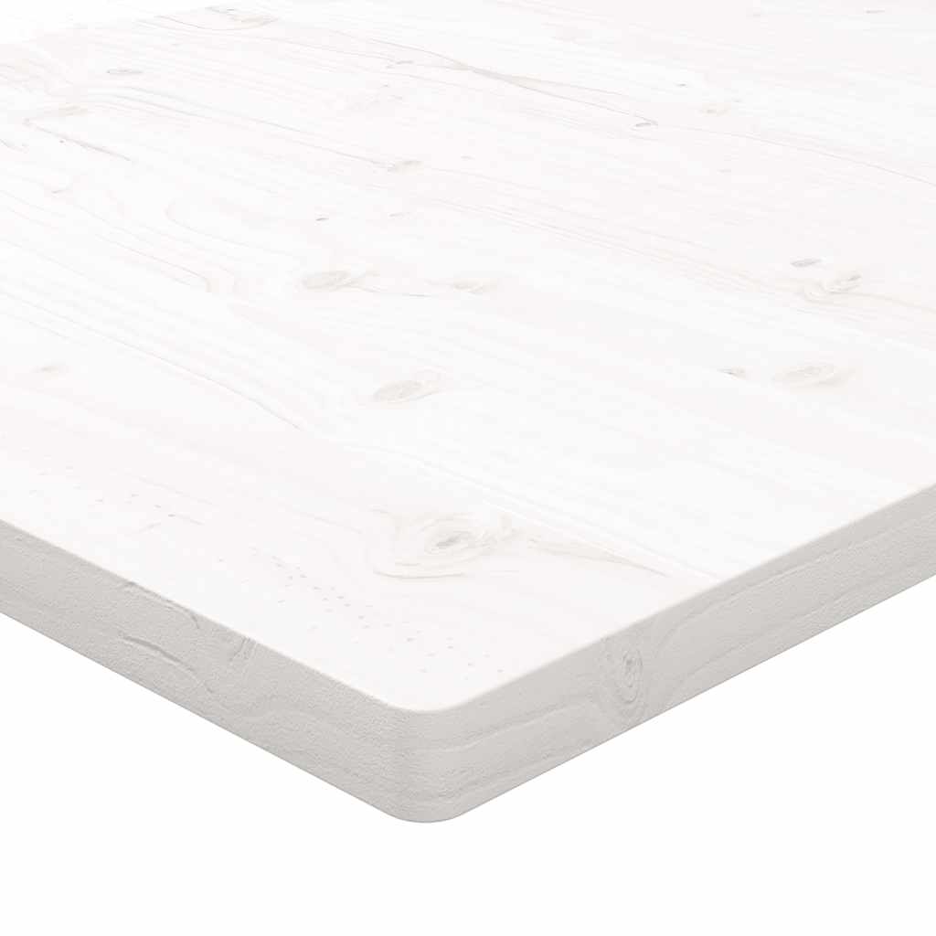 vidaXL Table Top | White | Solid Pine Wood | 60x60cm | Rounded corners surface