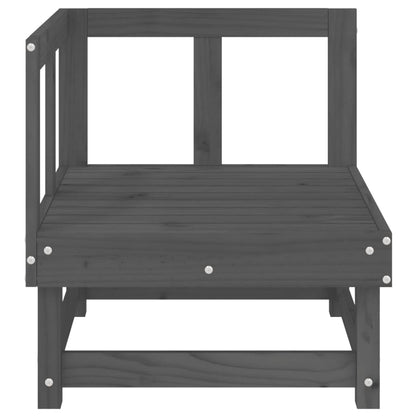 vidaXL Garden Corner Sofa Grey Solid Wood Pine