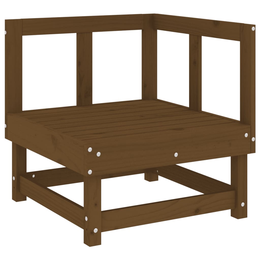 vidaXL Garden Corner Sofa Honey Brown Solid Wood Pine