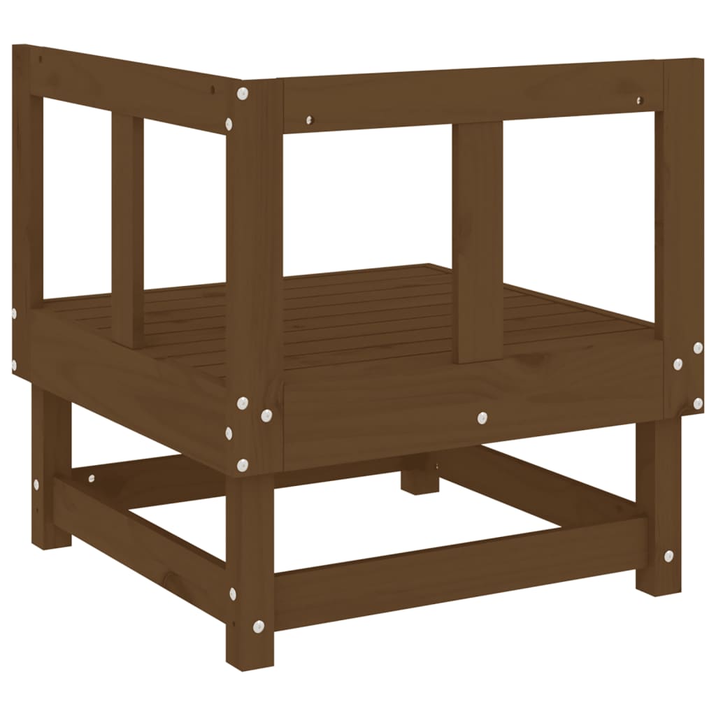 vidaXL Garden Corner Sofa Honey Brown Solid Wood Pine