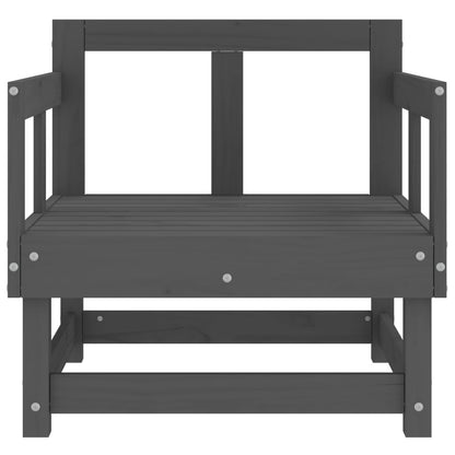 vidaXL Garden Chairs 2 pcs Grey Solid Wood Pine