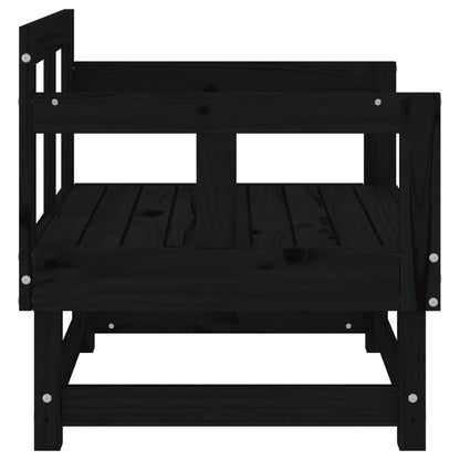 vidaXL Garden Chairs 2 pcs Black Solid Wood Pine