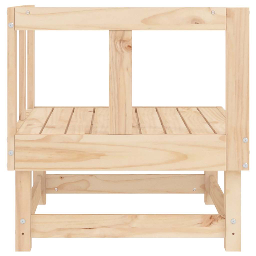 vidaXL Garden Corner Sofas 2 pcs Solid Wood Pine