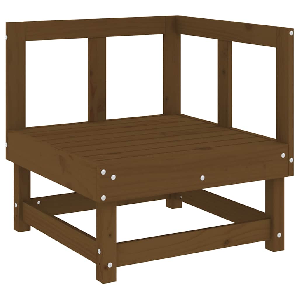 vidaXL Garden Corner Sofas 2 pcs Honey Brown Solid Wood Pine