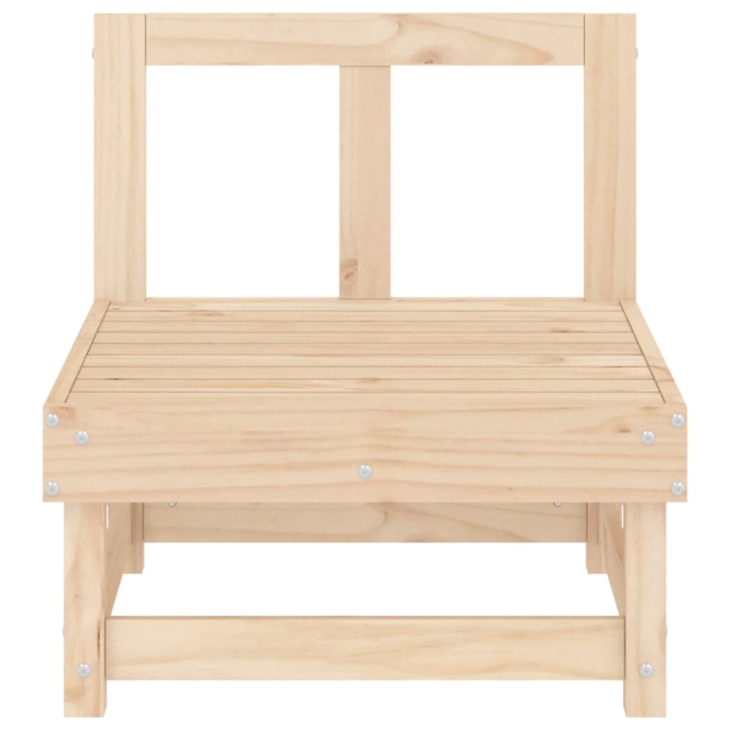 vidaXL Garden Middle Sofas 2 pcs Solid Wood Pine