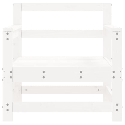 vidaXL Garden Chairs 2 pcs White Solid Wood Pine