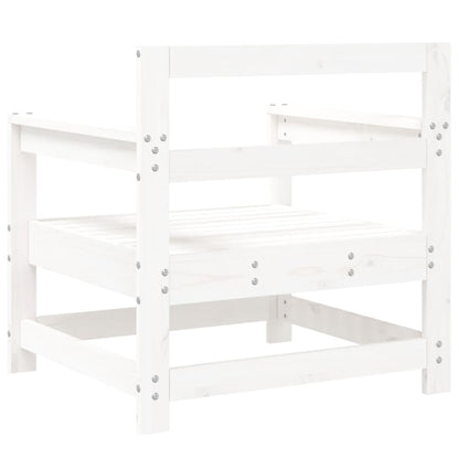 vidaXL Garden Chairs 2 pcs White Solid Wood Pine