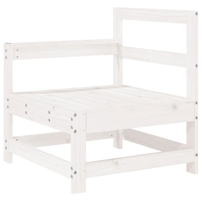 vidaXL Garden Corner Sofas 2 pcs White Solid Wood Pine