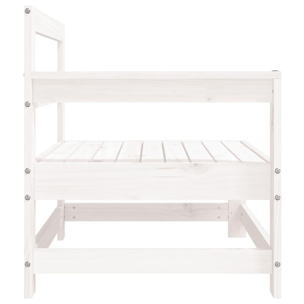 vidaXL Garden Corner Sofas 2 pcs White Solid Wood Pine