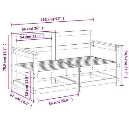 vidaXL Garden Corner Sofas 2 pcs Impregnated Wood Pine