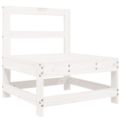 vidaXL Garden Middle Sofas 2 pcs White Solid Wood Pine