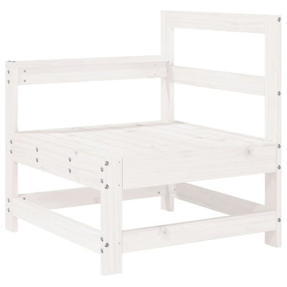 vidaXL 3 Piece Garden Lounge Set White Solid Wood Pine