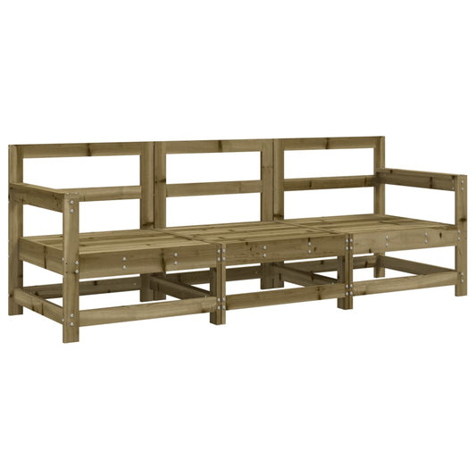 vidaXL 3 Piece Garden Lounge Set Impregnated Wood Pine