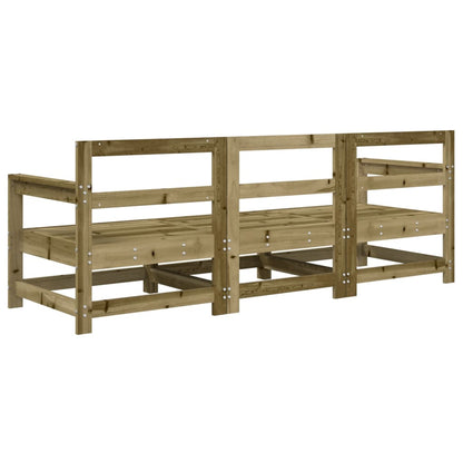 vidaXL 3 Piece Garden Lounge Set Impregnated Wood Pine