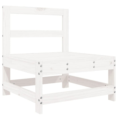 vidaXL 4 Piece Garden Lounge Set White Solid Wood Pine