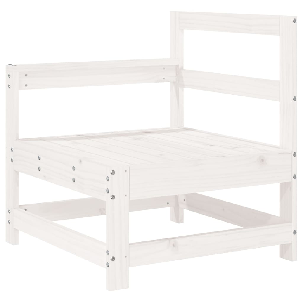 vidaXL 4 Piece Garden Lounge Set White Solid Wood Pine