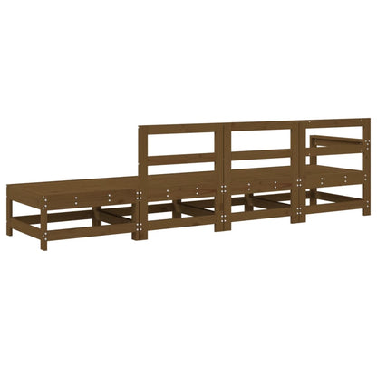 vidaXL 4 Piece Garden Lounge Set Honey Brown Solid Wood Pine
