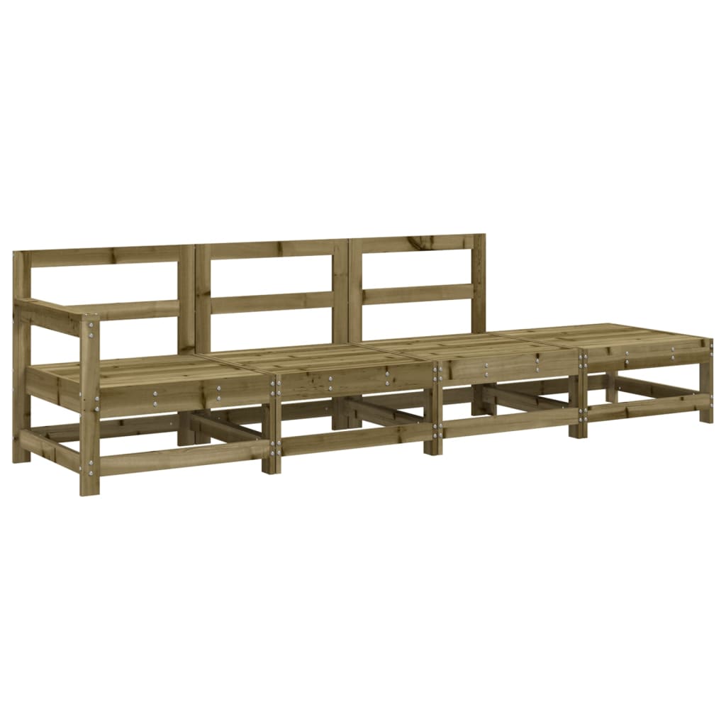 vidaXL 4 Piece Garden Lounge Set Impregnated Wood Pine