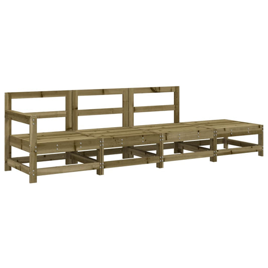 vidaXL 4 Piece Garden Lounge Set Impregnated Wood Pine