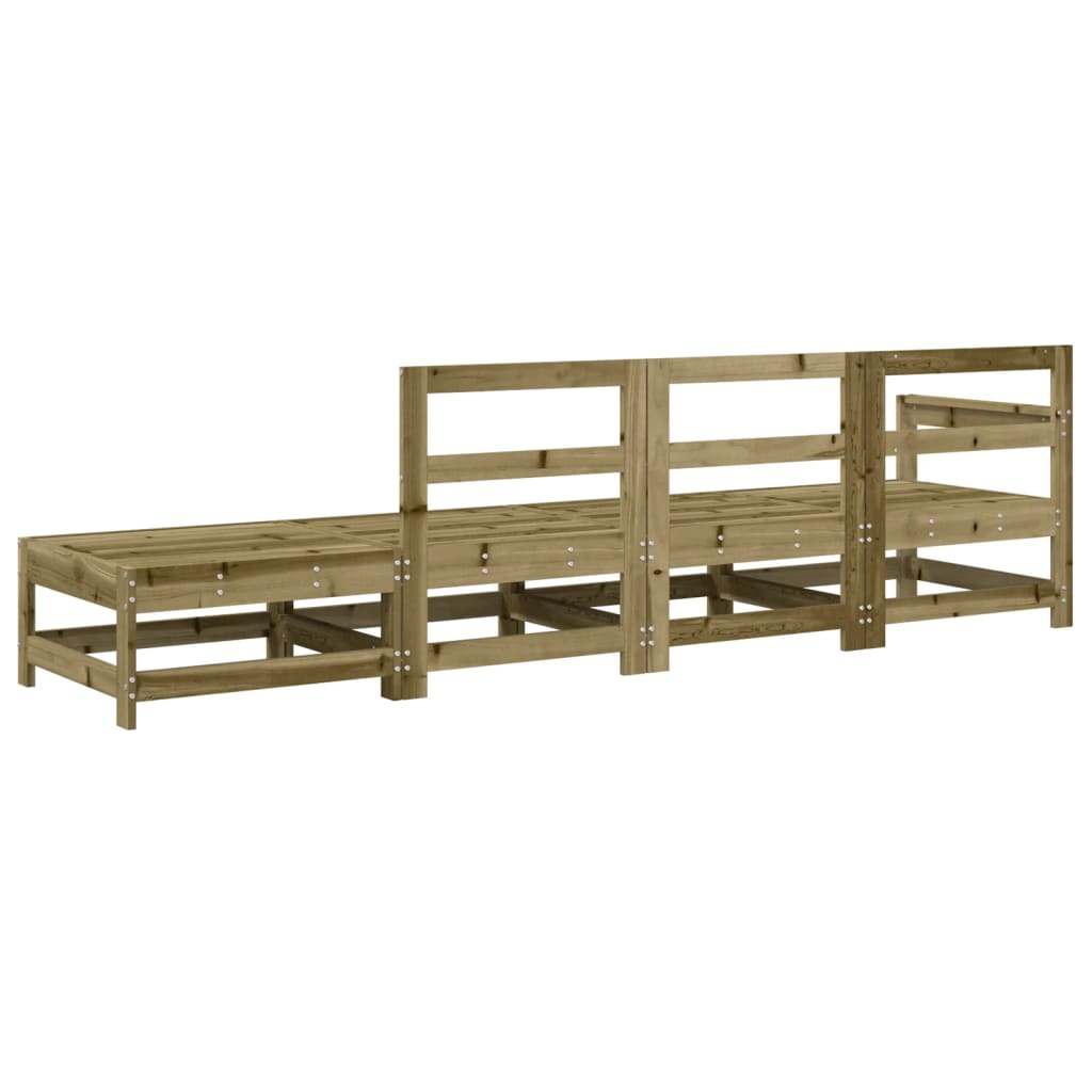 vidaXL 4 Piece Garden Lounge Set Impregnated Wood Pine