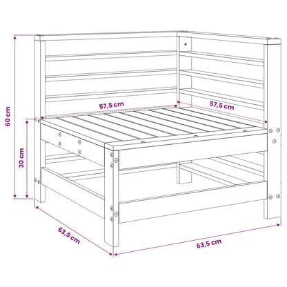 vidaXL Garden Corner Sofa Solid Wood Douglas