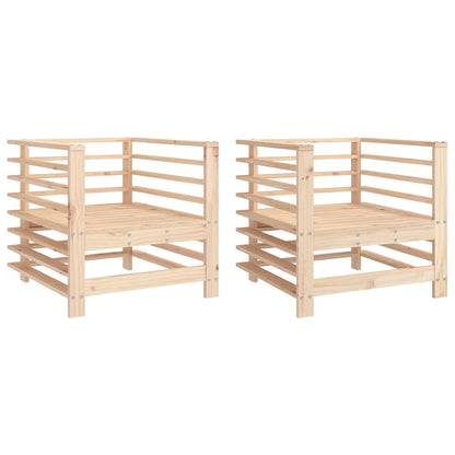 vidaXL Garden Chairs 2 pcs Solid Wood Pine